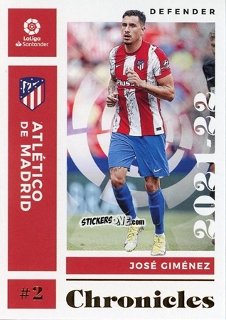 Cromo Jose Gimenez - Chronicles Soccer 2021-2022
 n. LL4 - Panini