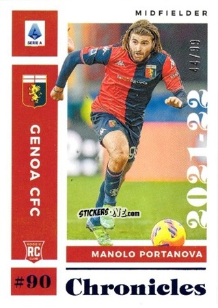 Cromo Manolo Portanova - Chronicles Soccer 2021-2022
 n. SA13 - Panini