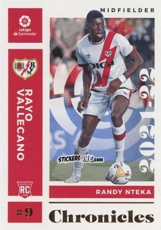 Figurina Randy Nteka - Chronicles Soccer 2021-2022
 n. LL13 - Panini