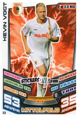 Cromo Kevin Vogt - German Fussball Bundesliga 2013-2014. Match Attax n. 13 - Topps