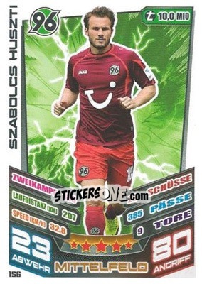 Figurina Szabolcs Huszti - German Fussball Bundesliga 2013-2014. Match Attax n. 156 - Topps