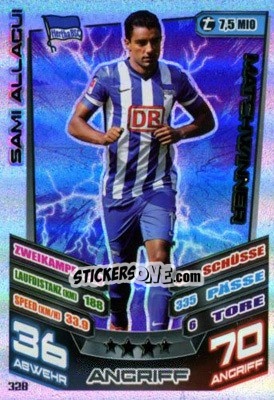 Cromo Sami Allagui - German Fussball Bundesliga 2013-2014. Match Attax n. 328 - Topps