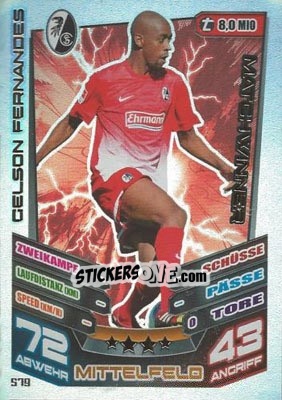 Figurina Gelson Fernandes - German Fussball Bundesliga 2013-2014. Match Attax n. 579 - Topps