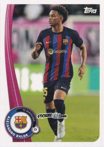 Sticker Alejandro Balde - Fc Barcelona Fan Set 2022-2023 n. BA-2 - Topps