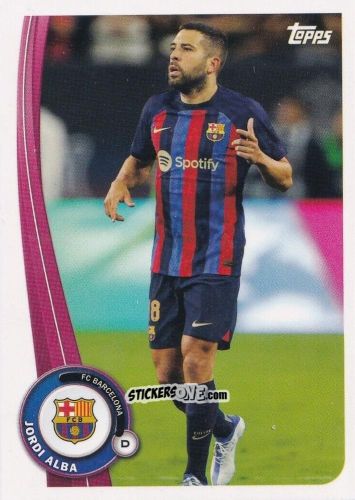 Cromo Jordi Alba - Fc Barcelona Fan Set 2022-2023 n. BA-7 - Topps