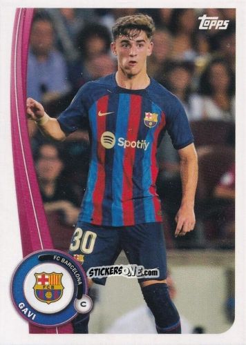Sticker Gavi - Fc Barcelona Fan Set 2022-2023 n. BA-8 - Topps