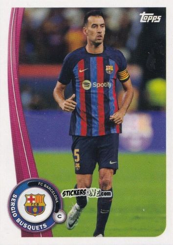 Sticker Sergio Busquets - Fc Barcelona Fan Set 2022-2023 n. BA-11 - Topps