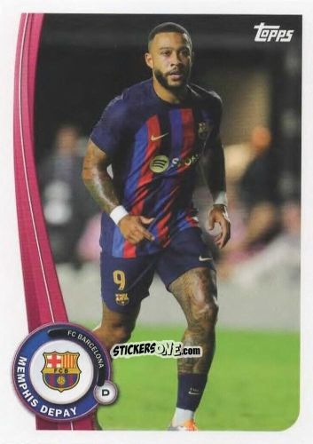 Figurina Memphis Depay - Fc Barcelona Fan Set 2022-2023 n. BA-18 - Topps