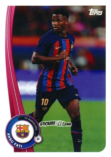Sticker Ansu Fati - Fc Barcelona Fan Set 2022-2023 n. BA-19 - Topps