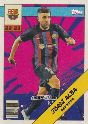 Cromo Jordi Alba - Fc Barcelona Fan Set 2022-2023 n. BAH-2 - Topps