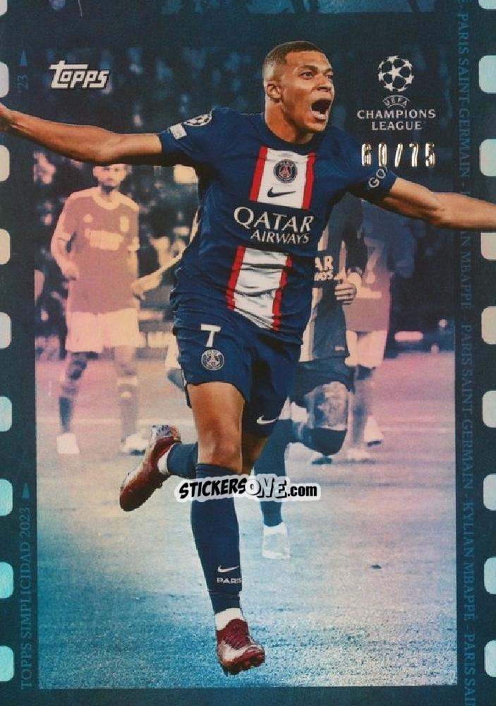 Sticker Kylian Mbappe - Simplicidad UEFA Club Competitions 2022-2023
 n. 47b - Topps
