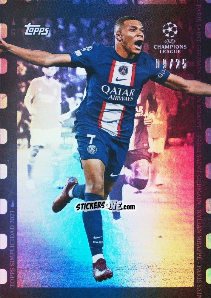 Sticker Kylian Mbappe - Simplicidad UEFA Club Competitions 2022-2023
 n. 47pu - Topps
