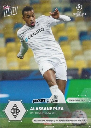 Figurina Alassane Plea - Now Uefa Champions League 2020-2021 n. 17 - Topps