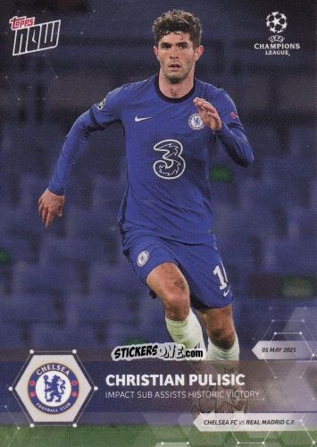 Cromo Christian Pulisic - Now Uefa Champions League 2020-2021 n. 76 - Topps