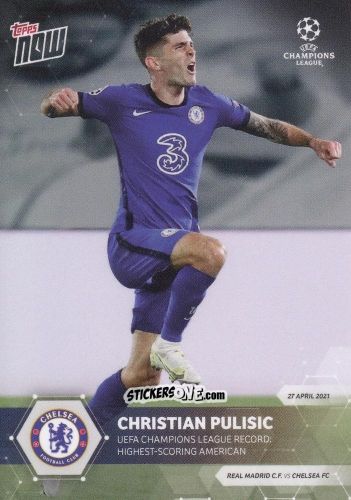 Cromo Christian Pulisic - Now Uefa Champions League 2020-2021 n. 66 - Topps
