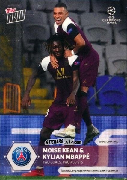 Sticker Moise Kean / Kylian Mbappe - Now Uefa Champions League 2020-2021 n. 15 - Topps