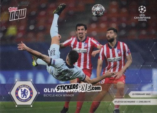 Figurina Olivier Giroud - Now Uefa Champions League 2020-2021 n. 47 - Topps