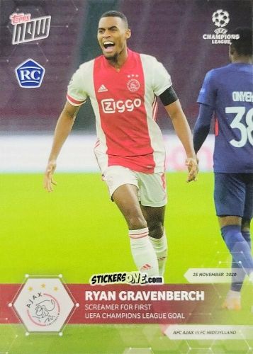 Figurina Ryan Gravenberch - Now Uefa Champions League 2020-2021 n. 23 - Topps