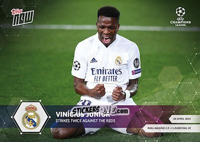 Figurina Vinicius Junior - Now Uefa Champions League 2020-2021 n. 59 - Topps