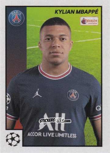 Sticker Kylian Mbappe - Heritage 97 UEFA Champions League 2021-2022
 n. 8 - Topps