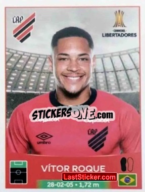 Cromo Vitor Roque - Conmebol Copa Libertadores 2023 n. 442 - Panini