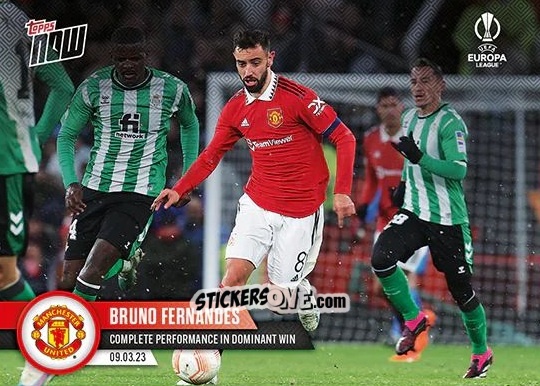 Sticker Bruno Fernandes - Now Uefa Europa League & Uefa Europa Conference League 2022-2023 n. 33 - Topps