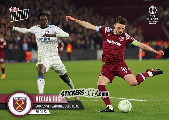 Cromo Declan Rice - Now Uefa Europa League & Uefa Europa Conference League 2022-2023 n. 41 - Topps