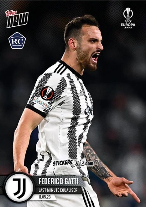 Sticker Federico Gatti - Now Uefa Europa League & Uefa Europa Conference League 2022-2023 n. 46 - Topps