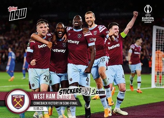 Cromo West Ham United - Now Uefa Europa League & Uefa Europa Conference League 2022-2023 n. 47 - Topps