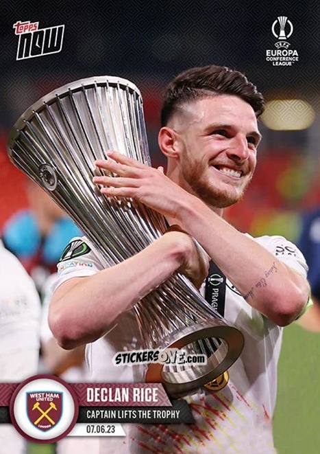 Cromo Declan Rice - Now Uefa Europa League & Uefa Europa Conference League 2022-2023 n. 57 - Topps