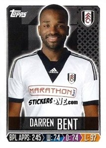 Figurina Darren Bent - Premier League Inglese 2013-2014 n. 112 - Topps