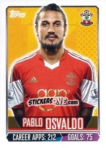 Figurina Pablo Osvaldo - Premier League Inglese 2013-2014 n. 254 - Topps
