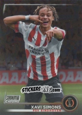 Figurina Xavi Simons - Stadium Club Chrome UEFA Club Competitions 2022-2023
 n. 16 - Topps
