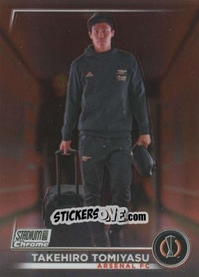 Figurina Takehiro Tomiyasu - Stadium Club Chrome UEFA Club Competitions 2022-2023
 n. 79 - Topps