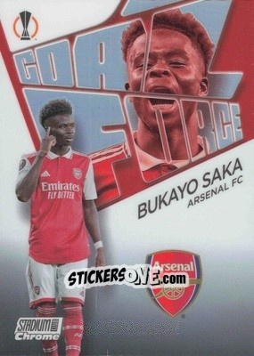 Figurina Bukayo Saka - Stadium Club Chrome UEFA Club Competitions 2022-2023
 n. GF-BS - Topps