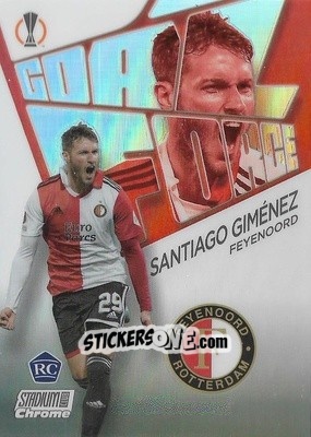 Sticker Santiago Giménez - Stadium Club Chrome UEFA Club Competitions 2022-2023
 n. GF-SG - Topps