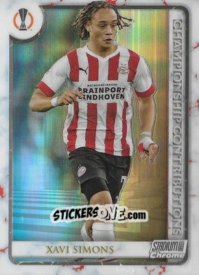 Figurina Xavi Simons - Stadium Club Chrome UEFA Club Competitions 2022-2023
 n. CC-XS - Topps
