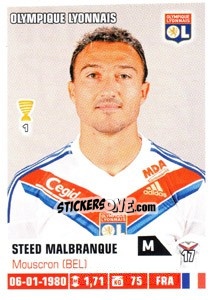 Cromo Steed Malbranque - FOOT 2013-2014 n. 186 - Panini