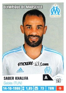 Cromo Saber Khalifa - FOOT 2013-2014 n. 213 - Panini