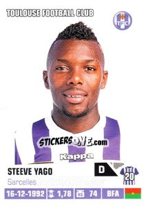 Cromo Steeve Yago - FOOT 2013-2014 n. 445 - Panini