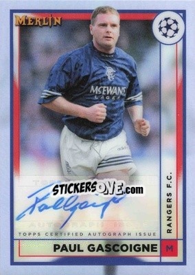 Sticker Paul Gascoigne - Chrome Uefa Club Competitions 2022-2023 n. AC-PG - Topps