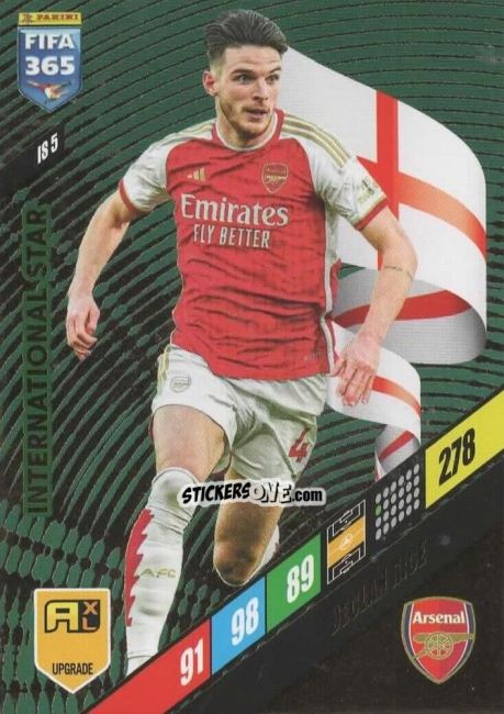 Cromo Declan Rice - FIFA 365: 2023-2024. Adrenalyn XL
 n. IS5 - Panini