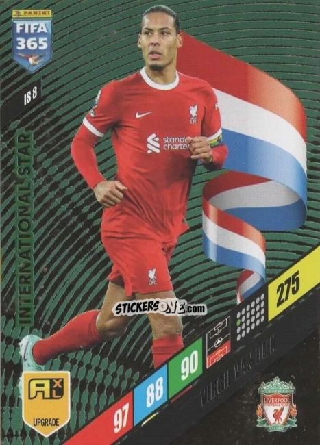 Figurina Virgil van Dijk - FIFA 365: 2023-2024. Adrenalyn XL
 n. IS8 - Panini
