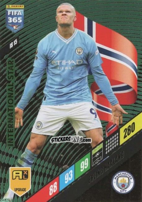 Cromo Erling Haaland - FIFA 365: 2023-2024. Adrenalyn XL
 n. IS15 - Panini