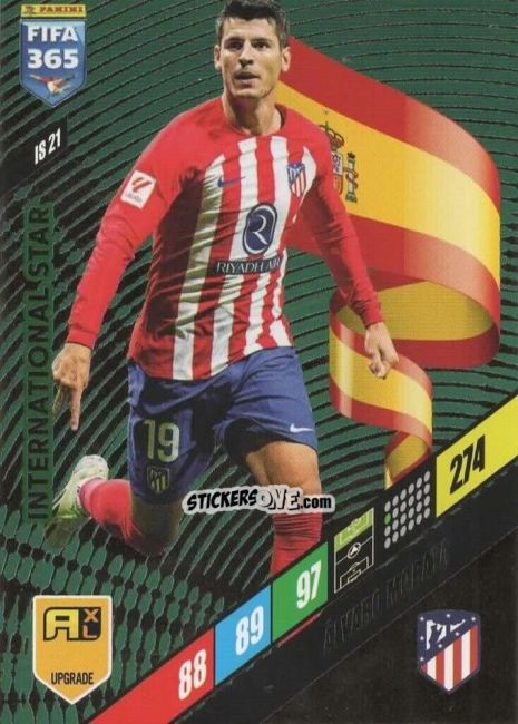 Figurina Álvaro Morata - FIFA 365: 2023-2024. Adrenalyn XL
 n. IS21 - Panini