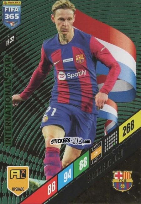 Sticker Frenkie de Jong - FIFA 365: 2023-2024. Adrenalyn XL
 n. IS22 - Panini