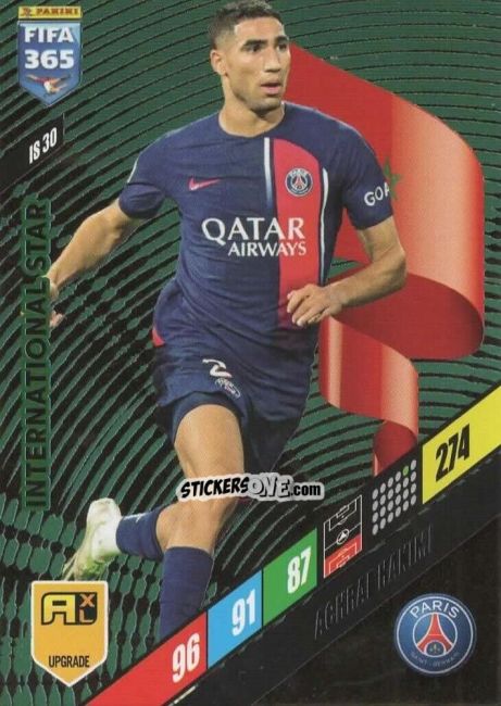 Figurina Achraf Hakimi - FIFA 365: 2023-2024. Adrenalyn XL
 n. IS30 - Panini
