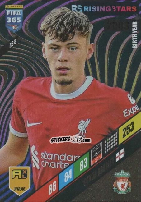 Cromo Conor Bradley - FIFA 365: 2023-2024. Adrenalyn XL
 n. RS8 - Panini
