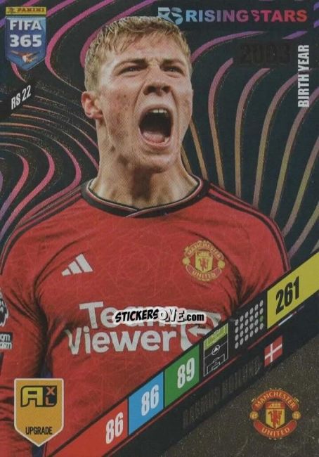 Figurina Rasmus Højlund - FIFA 365: 2023-2024. Adrenalyn XL
 n. RS22 - Panini