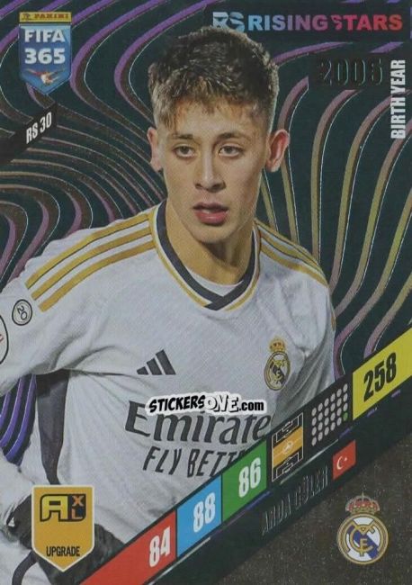 Cromo Arda Güler - FIFA 365: 2023-2024. Adrenalyn XL
 n. RS30 - Panini